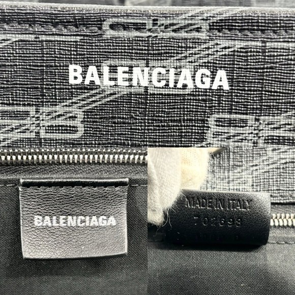 Balenciaga BB Monogram Shopper Handbag Black - Picture 5 of 6
